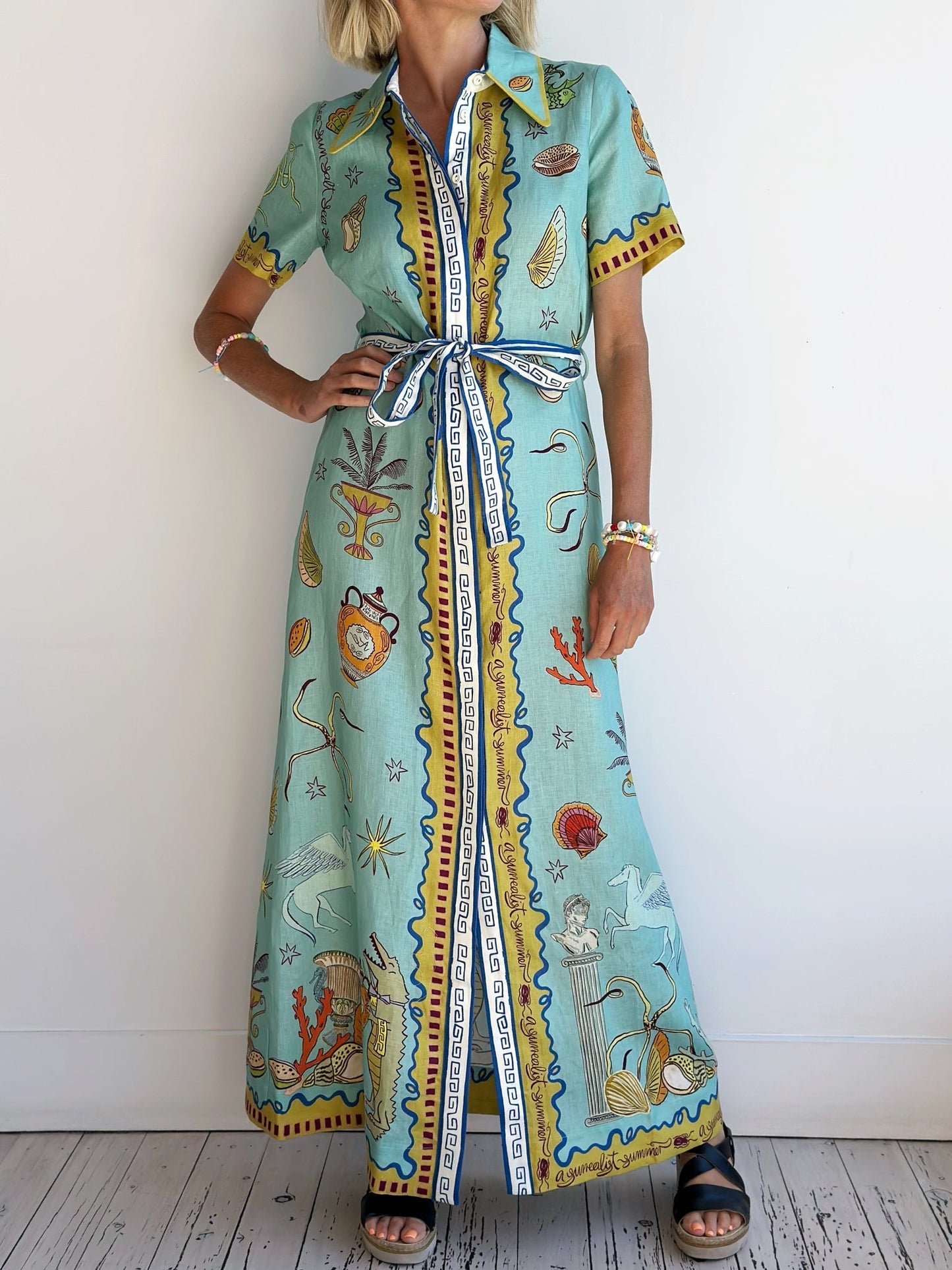 Floral Printed Summer Shirtdress
