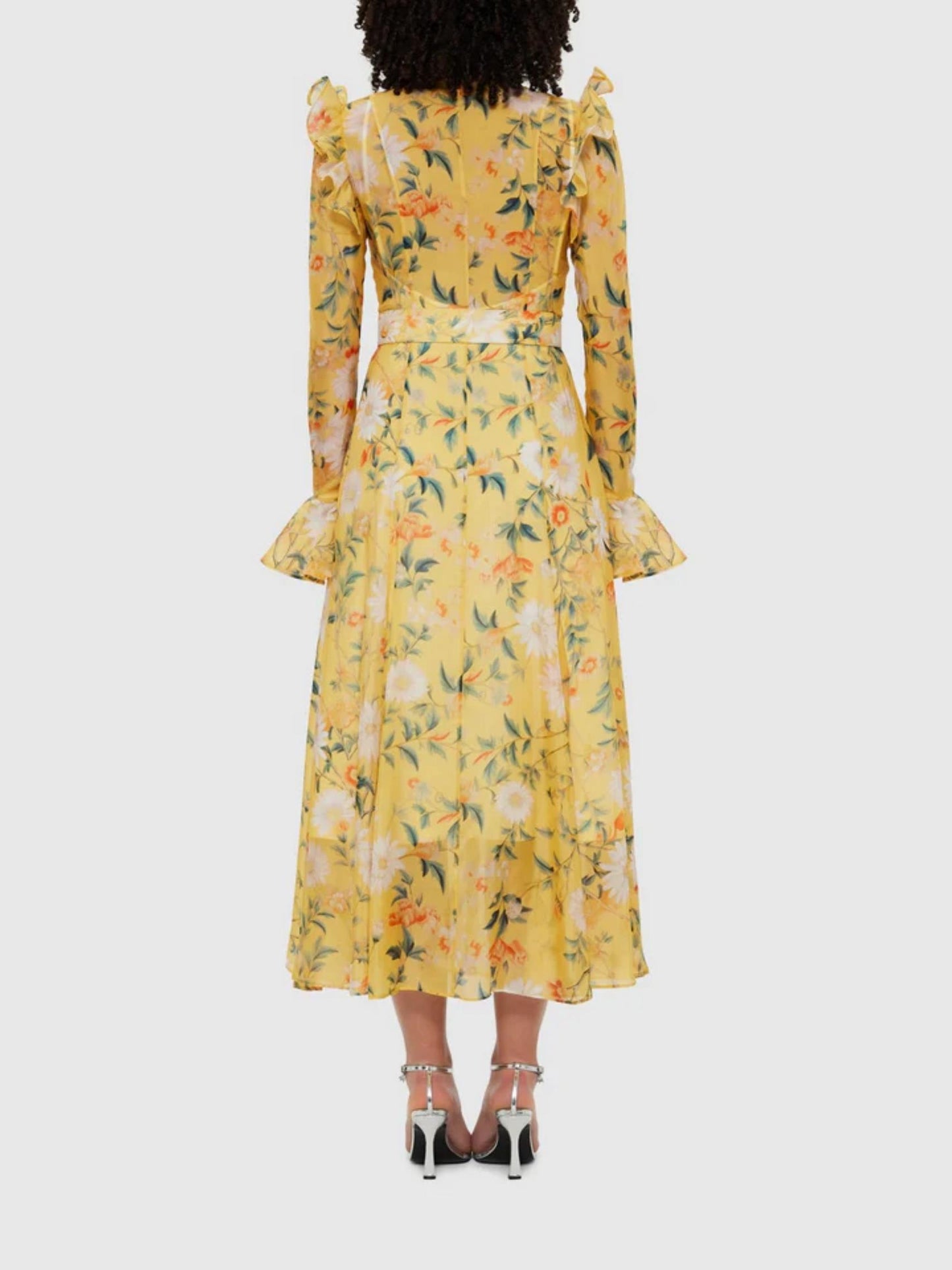 Butterfly Sleeve Midi Dress