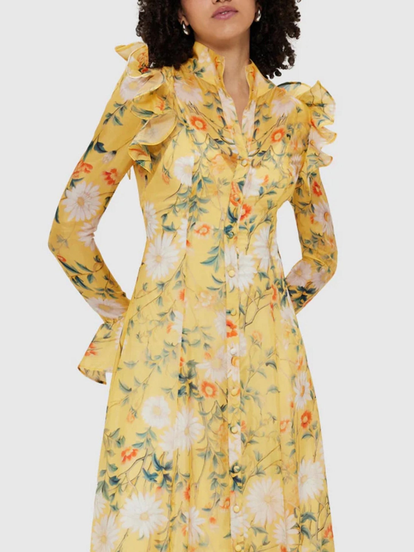 Butterfly Sleeve Midi Dress