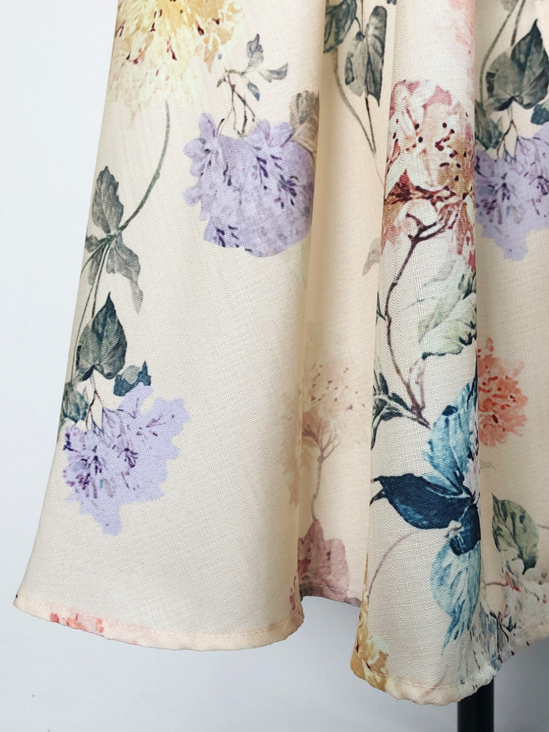 Flower Printed Button Midi Dress