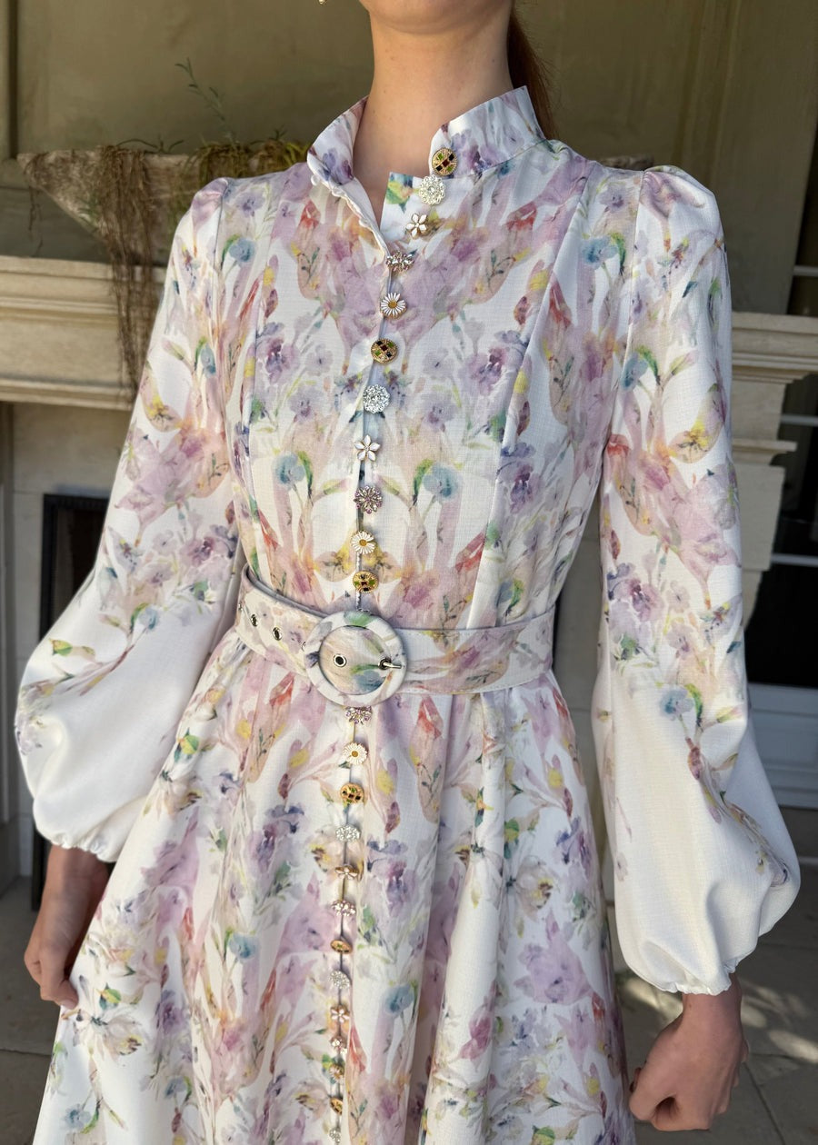 Waist-cinching Belt Maxi Dress