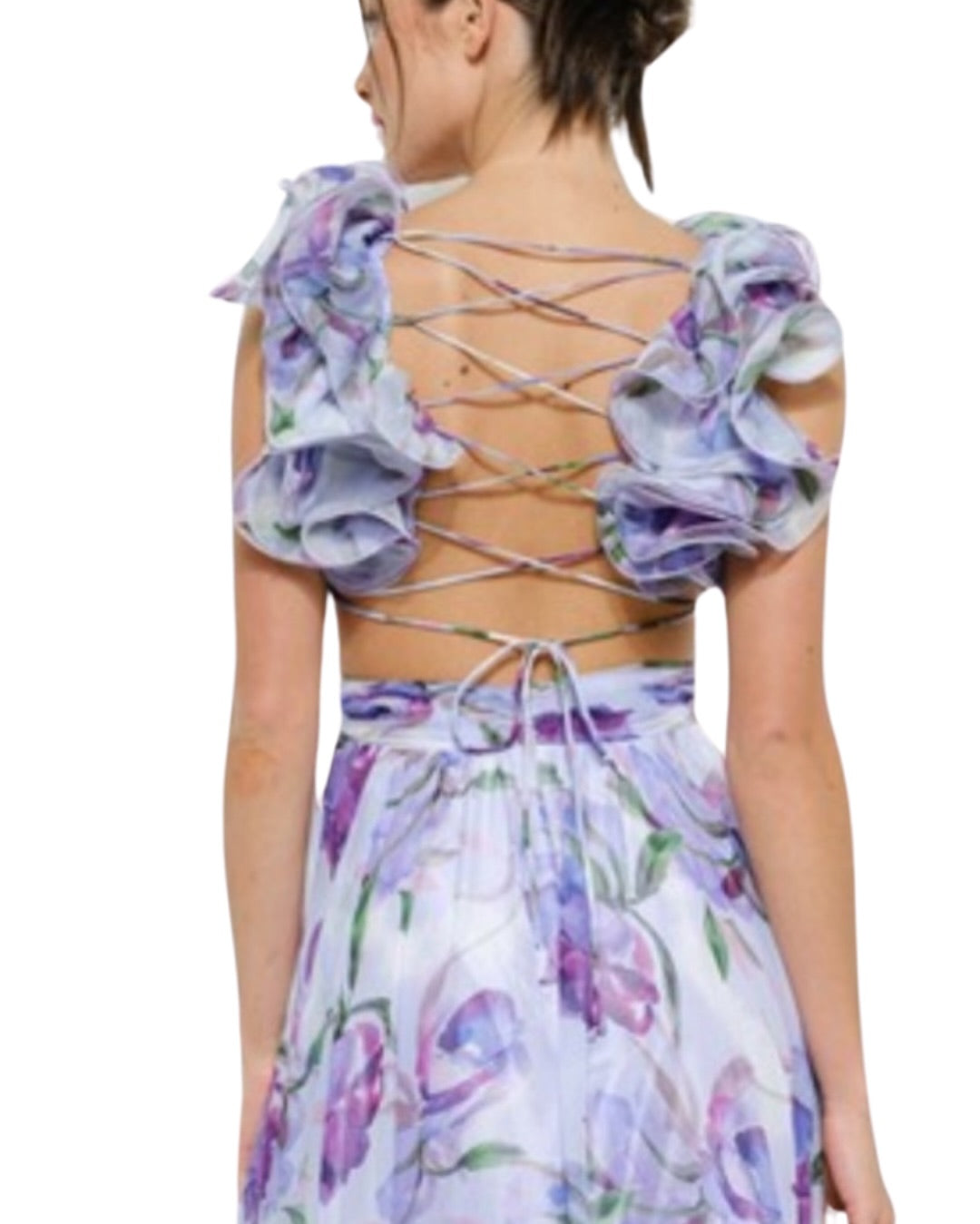 V-neckline Adjustable Straps Maxi Dress