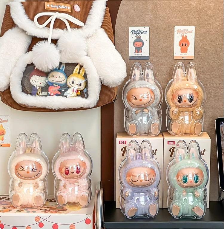LABUBU Protective Case for Exciting Macaron Standing&Sitting Figure(NO Doll)