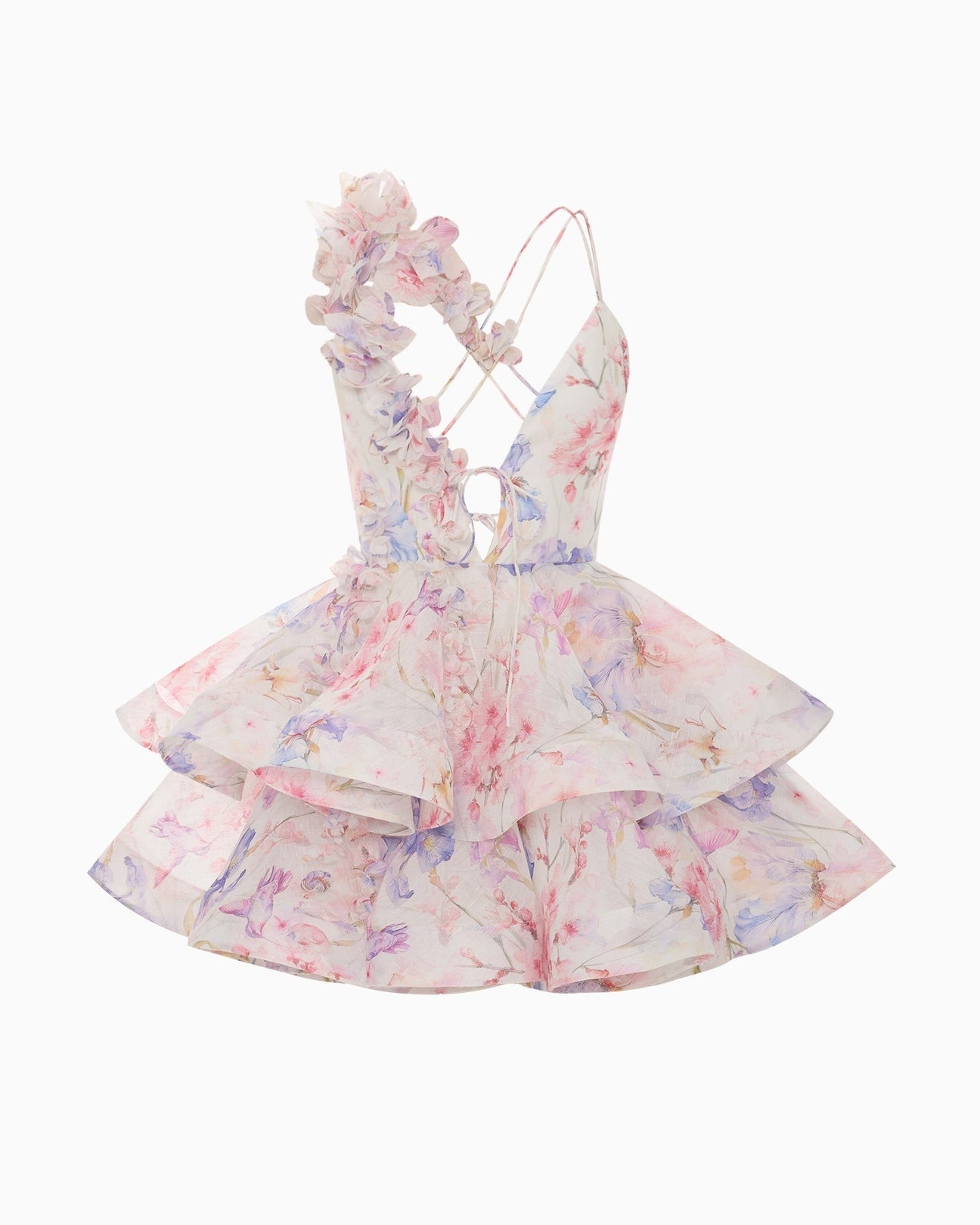 Elegant Flower Bud Flowing Dress