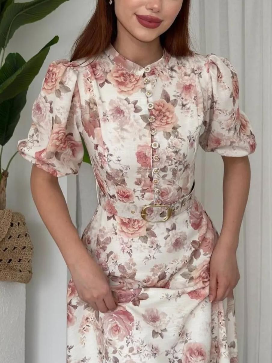 Floral Printed Midi Dress