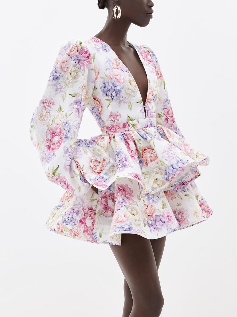 Dual Voluminous Mini Dress