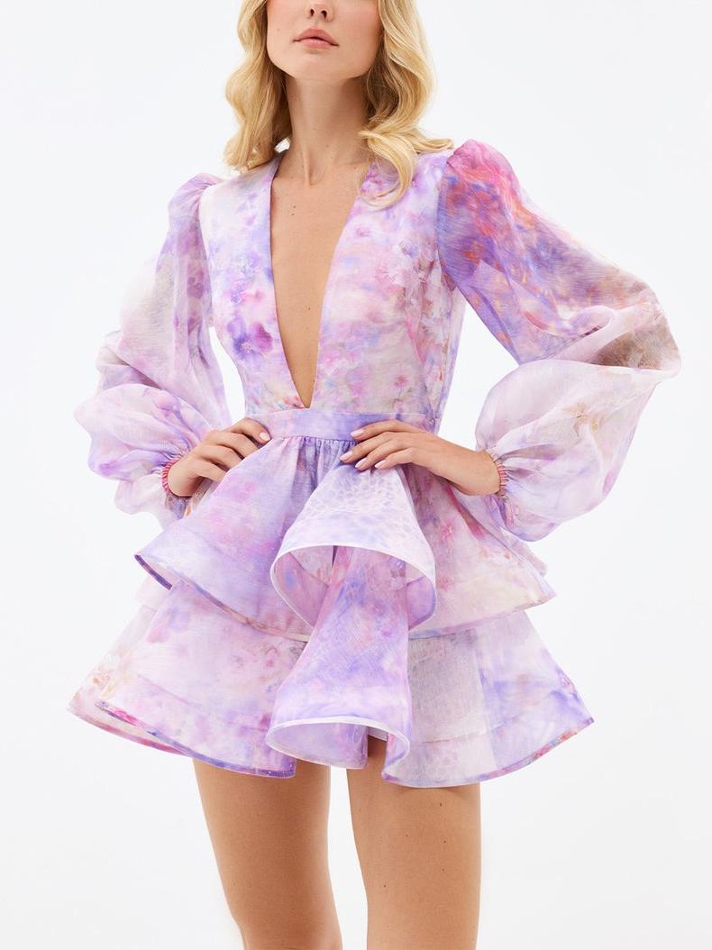 Dual Voluminous Mini Dress