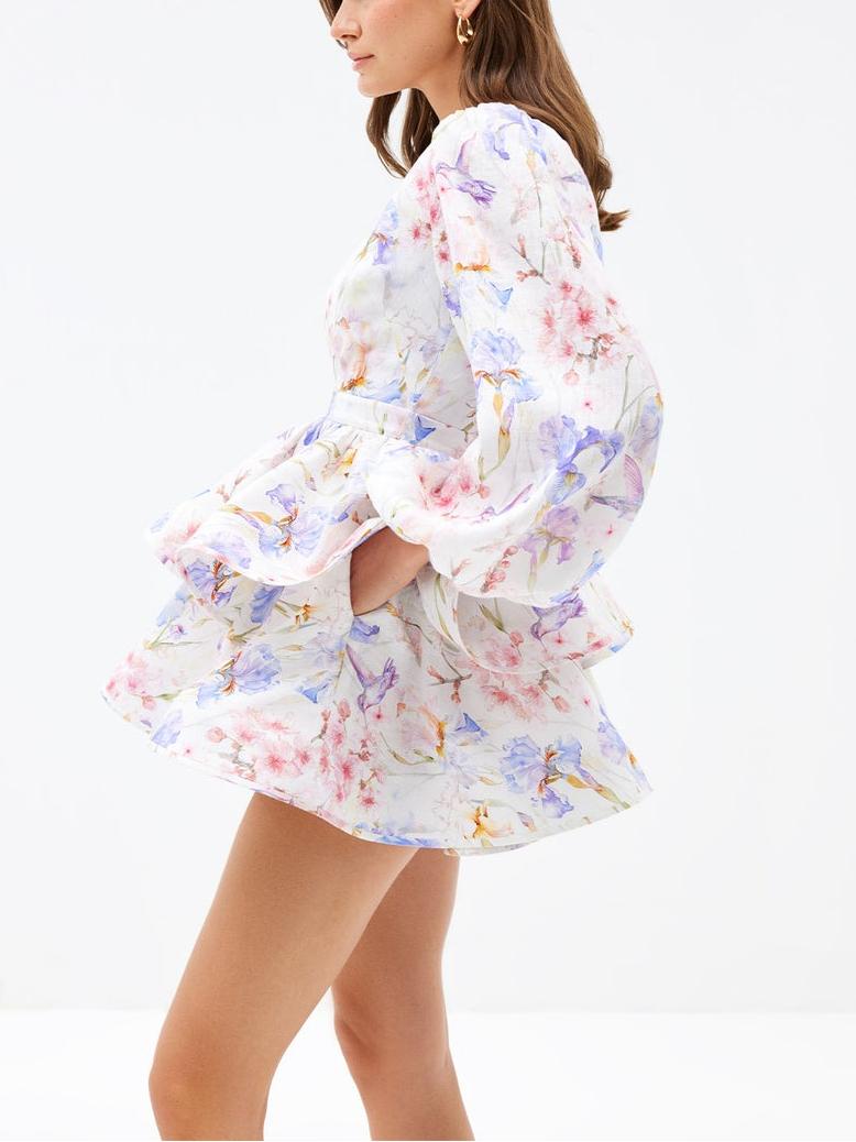 Dual Voluminous Mini Dress
