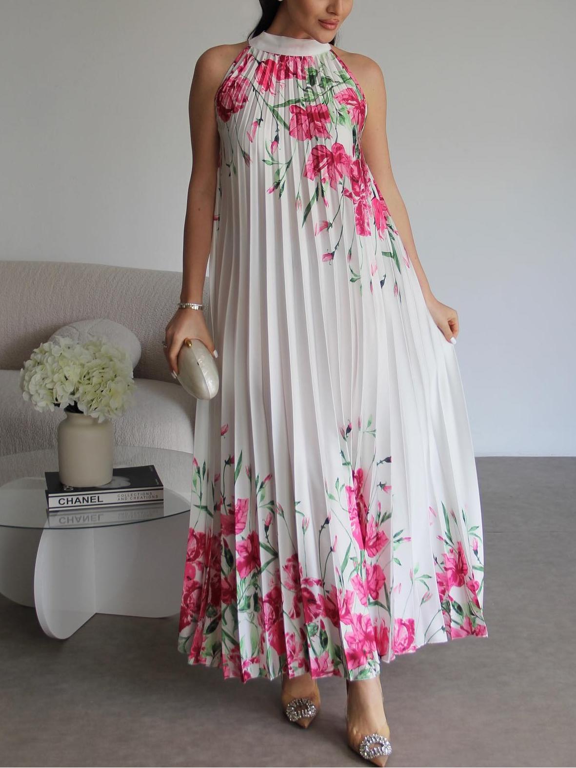 Sleeveless Shift Maxi Dress