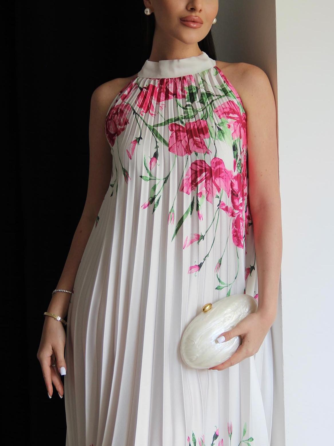 Sleeveless Shift Maxi Dress