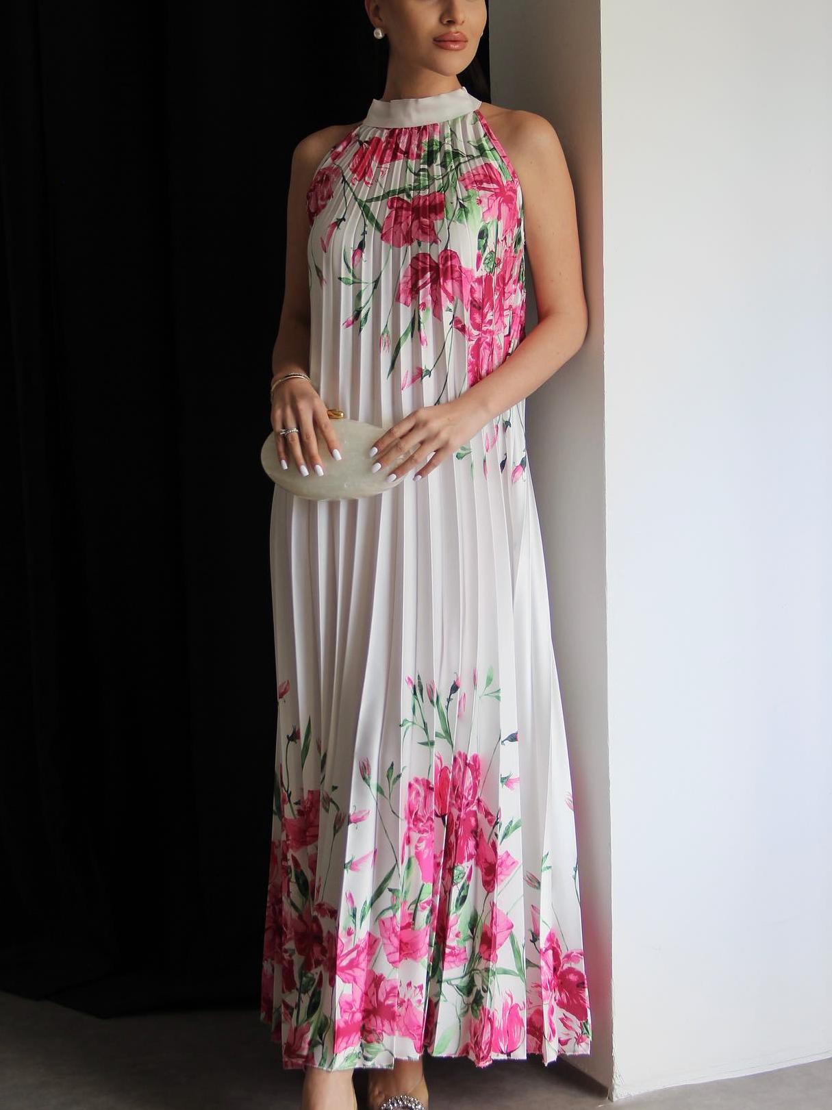 Sleeveless Shift Maxi Dress