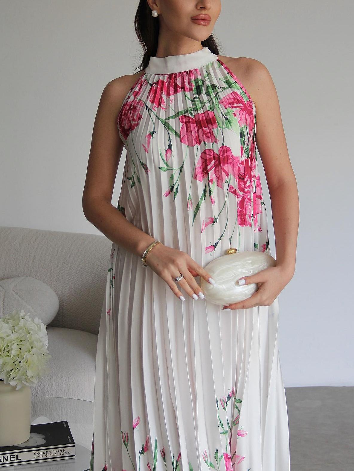 Sleeveless Shift Maxi Dress