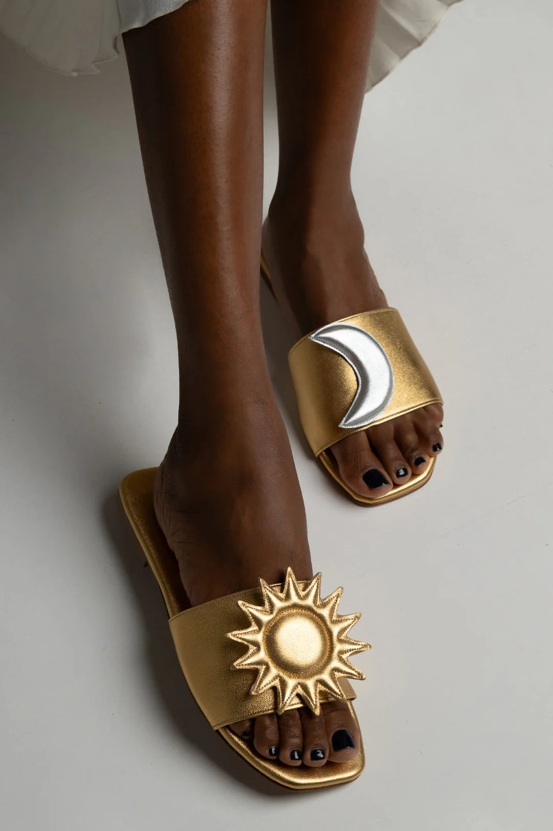 Sun and Crescent Moon Sandals