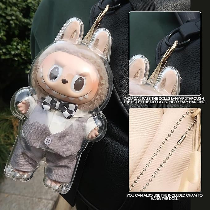 LABUBU Protective Case for Exciting Macaron Standing&Sitting Figure(NO Doll)