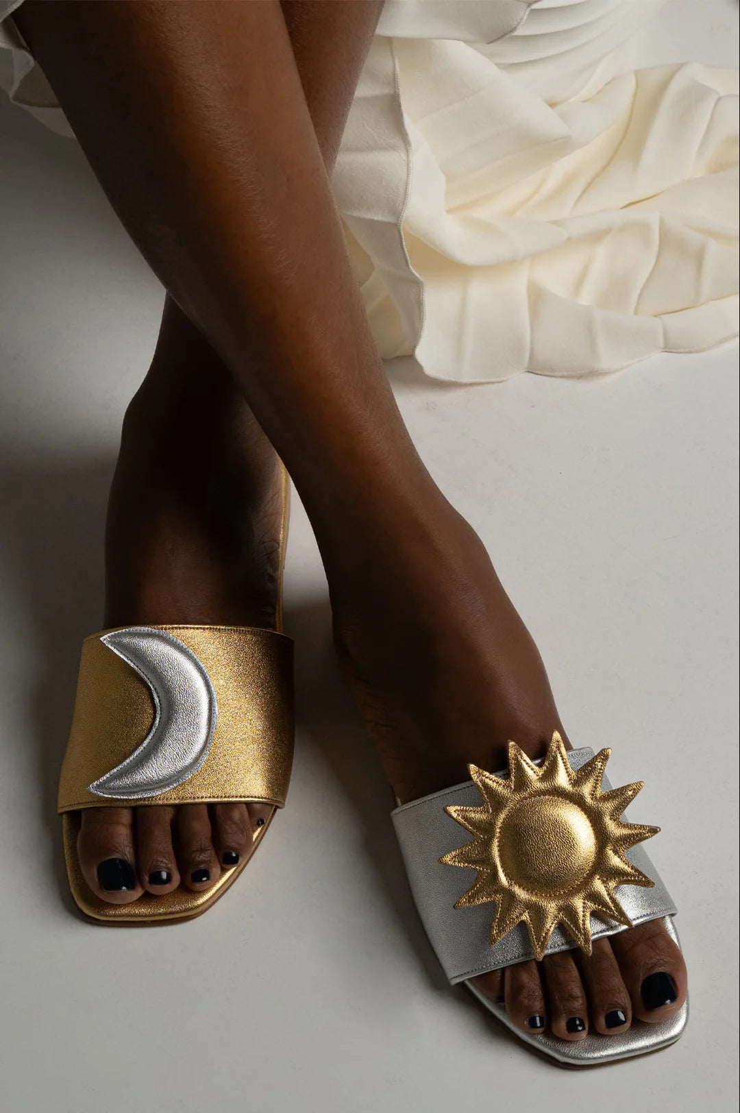 Sun and Crescent Moon Heel