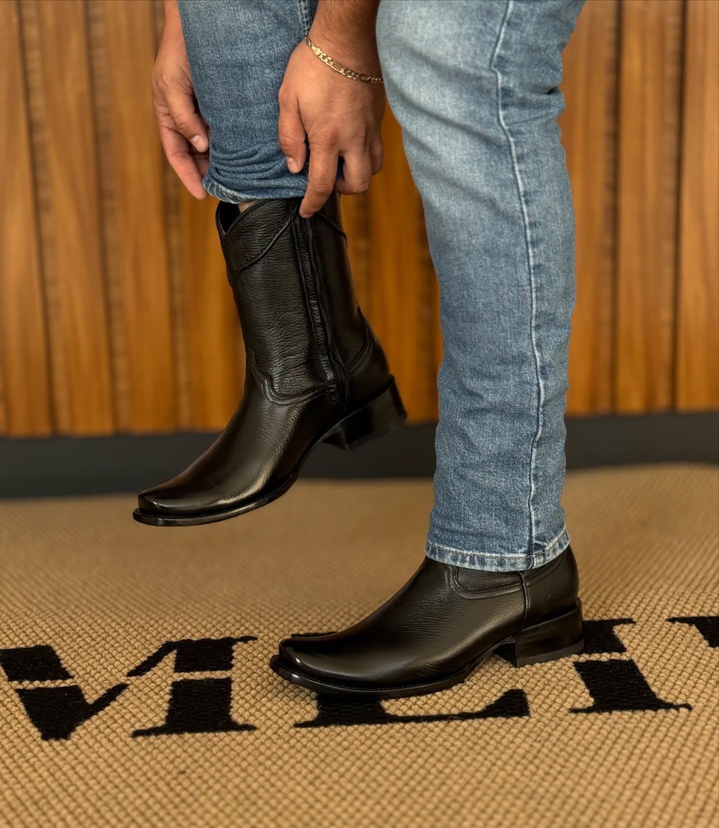 Original Deerskin  Zipper Cowboy Boots