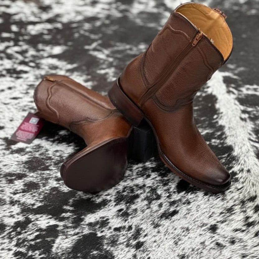 Original Deerskin  Zipper Cowboy Boots