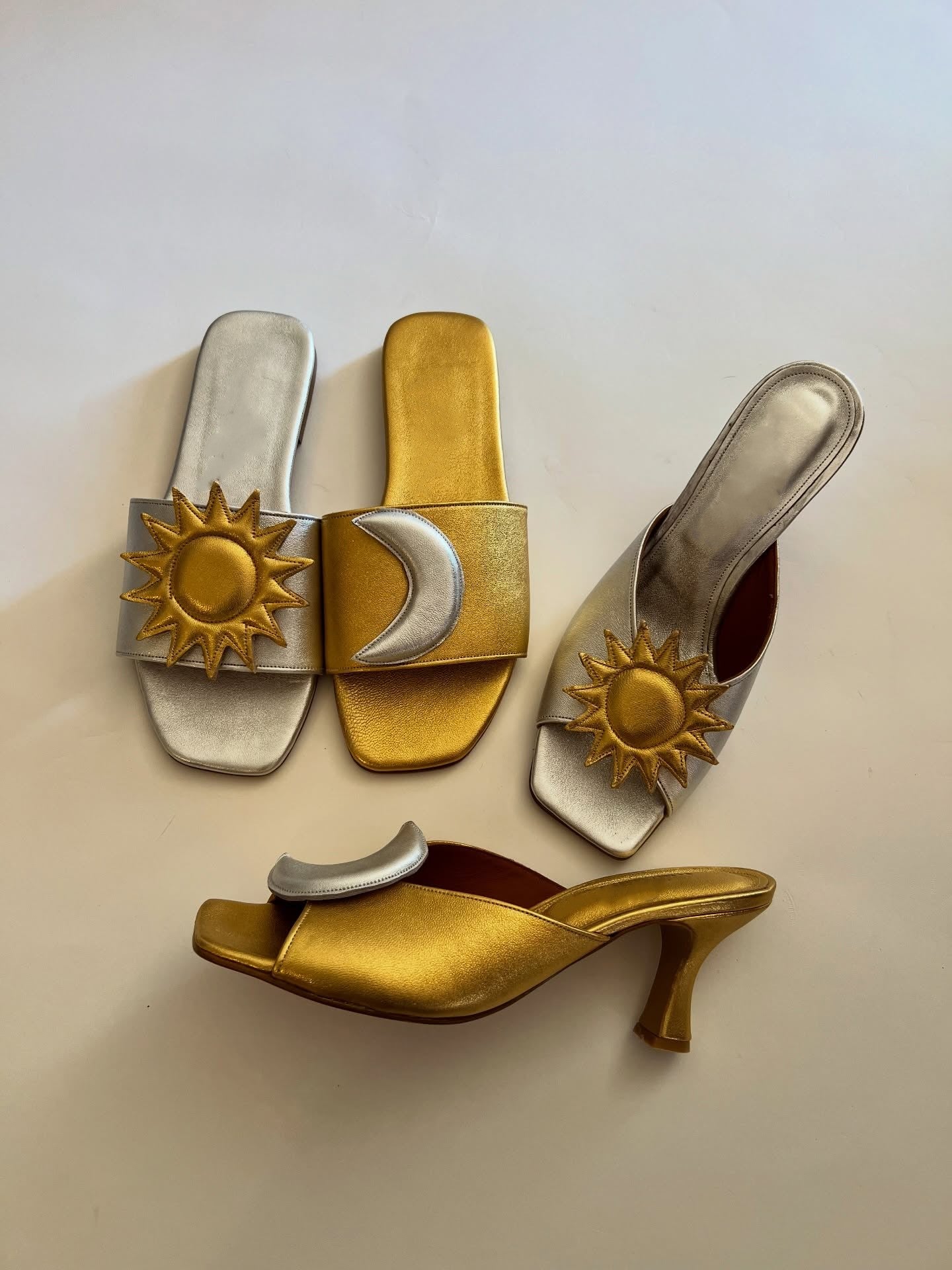 Sun and Crescent Moon Heel
