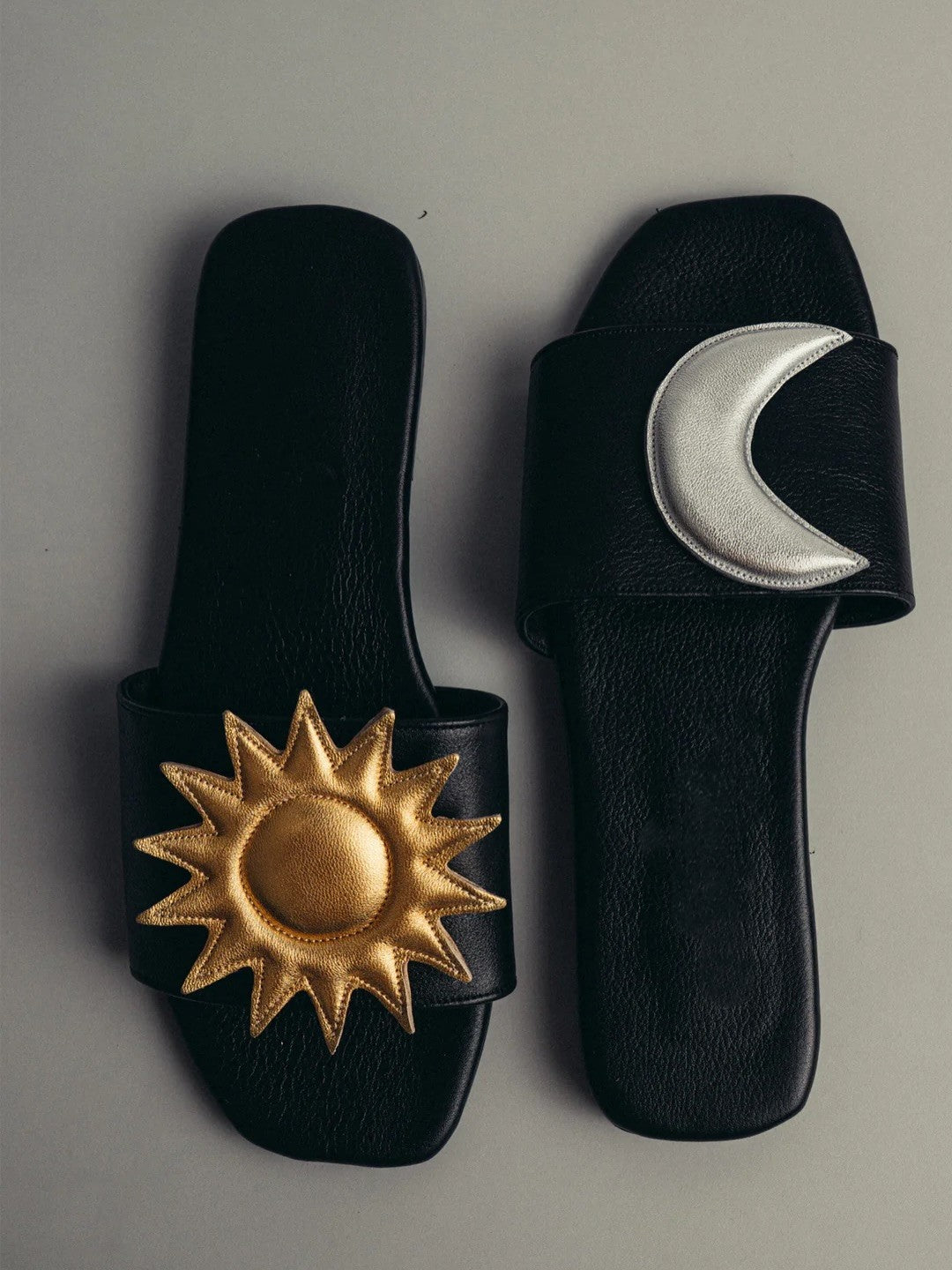 Sun and Crescent Moon Sandals