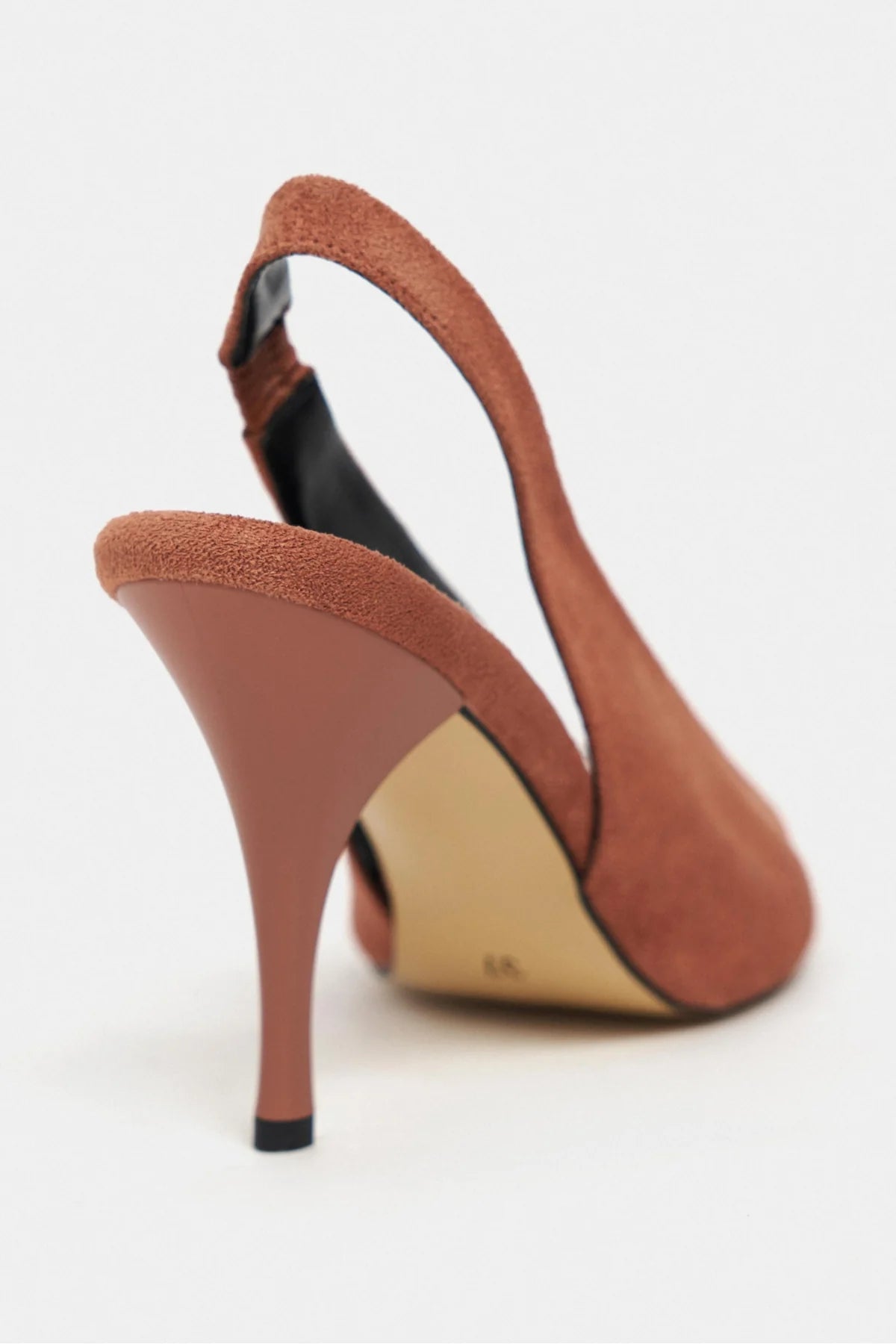 Sheer Suede Pointed-Toe High Heels
