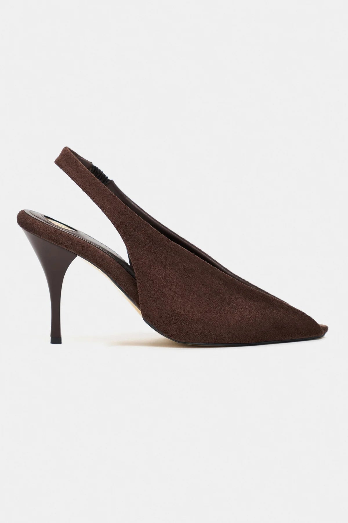 Sheer Suede Pointed-Toe High Heels