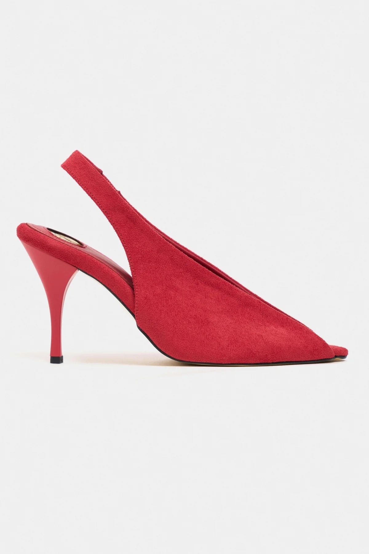 Sheer Suede Pointed-Toe High Heels