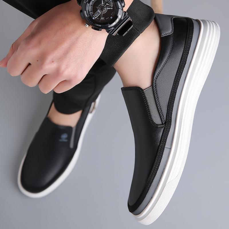 Casual Non-Slip Soft-Soled Driving One-Step Leather Shoes